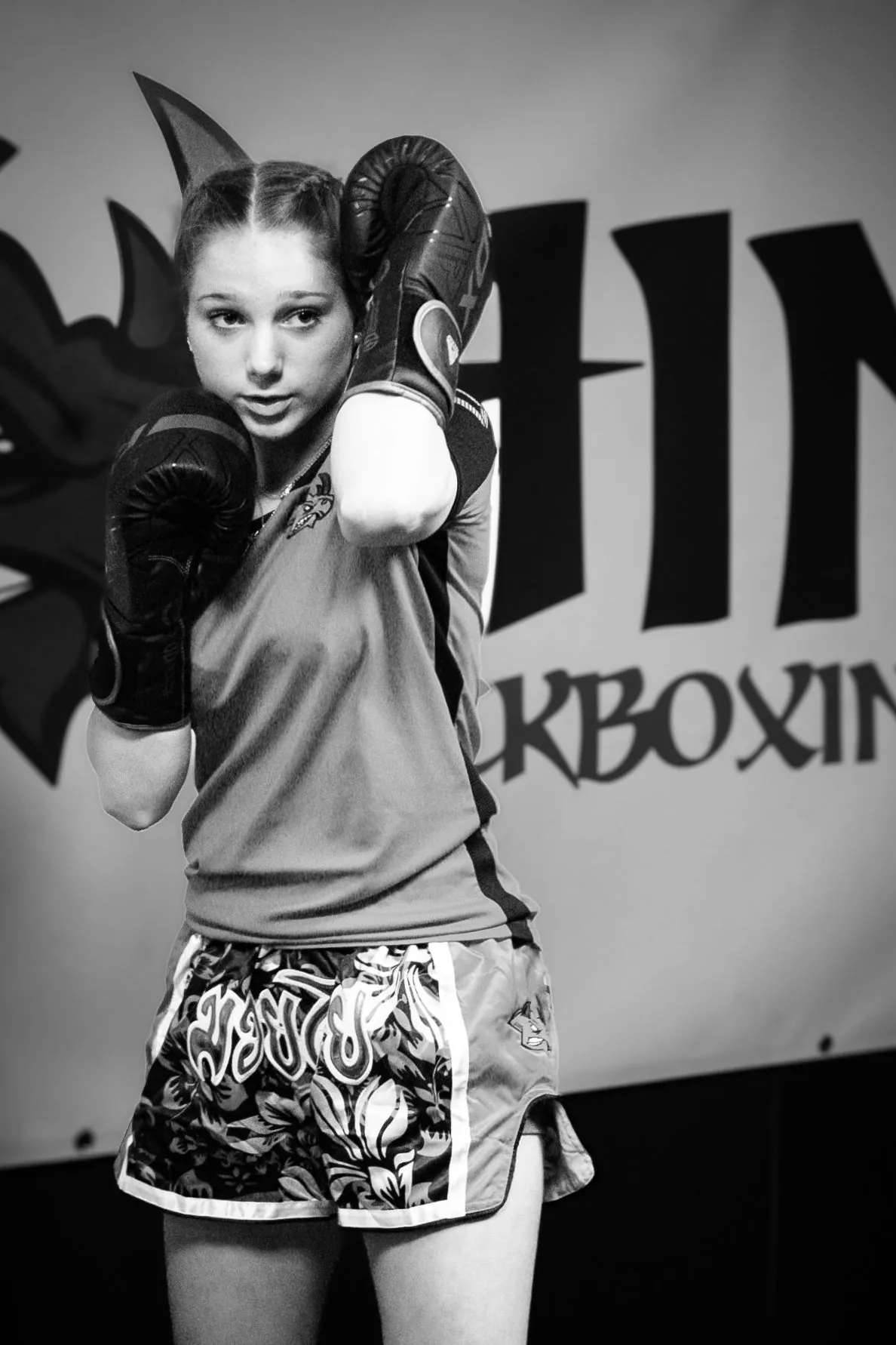 Women training together in a women-only kickboxing class in Dublin
